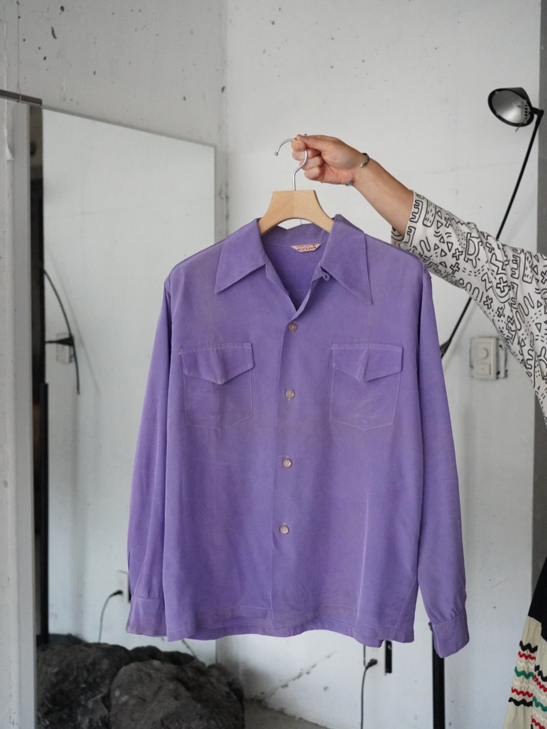 1950s nylon open collar shirt