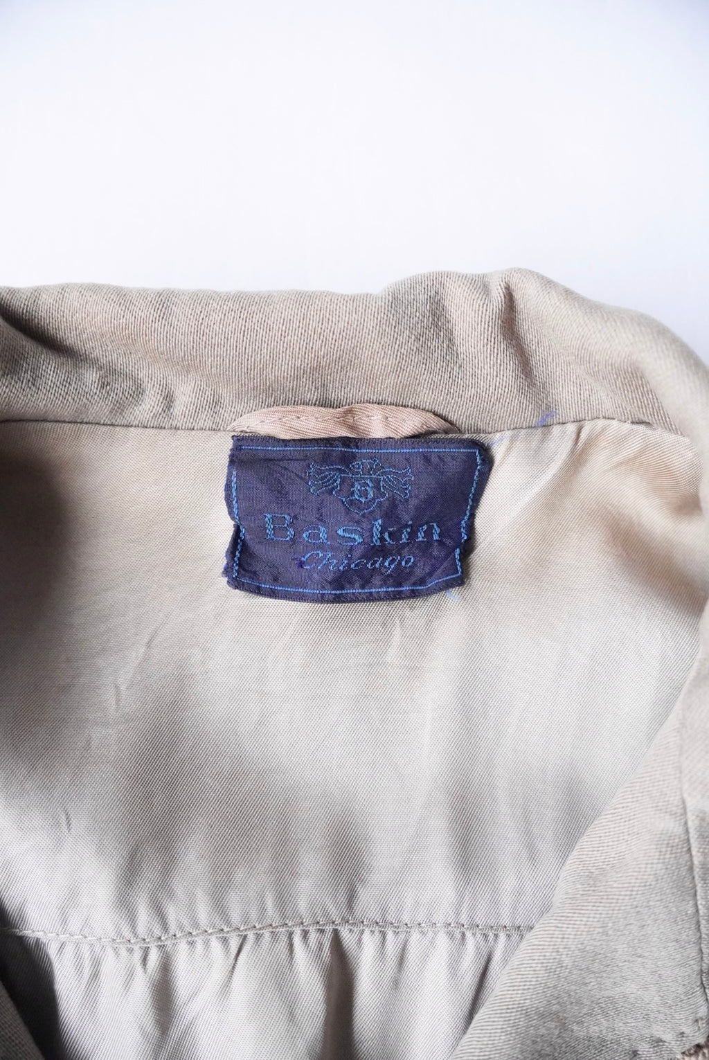 1950s wool gabardine pullover shirt