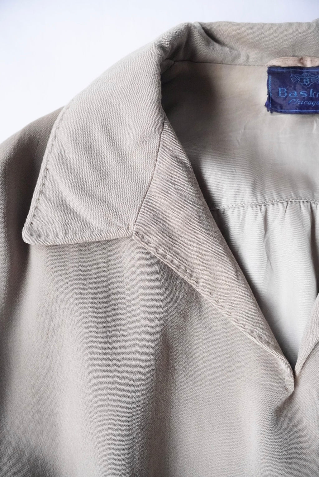 1950s wool gabardine pullover shirt