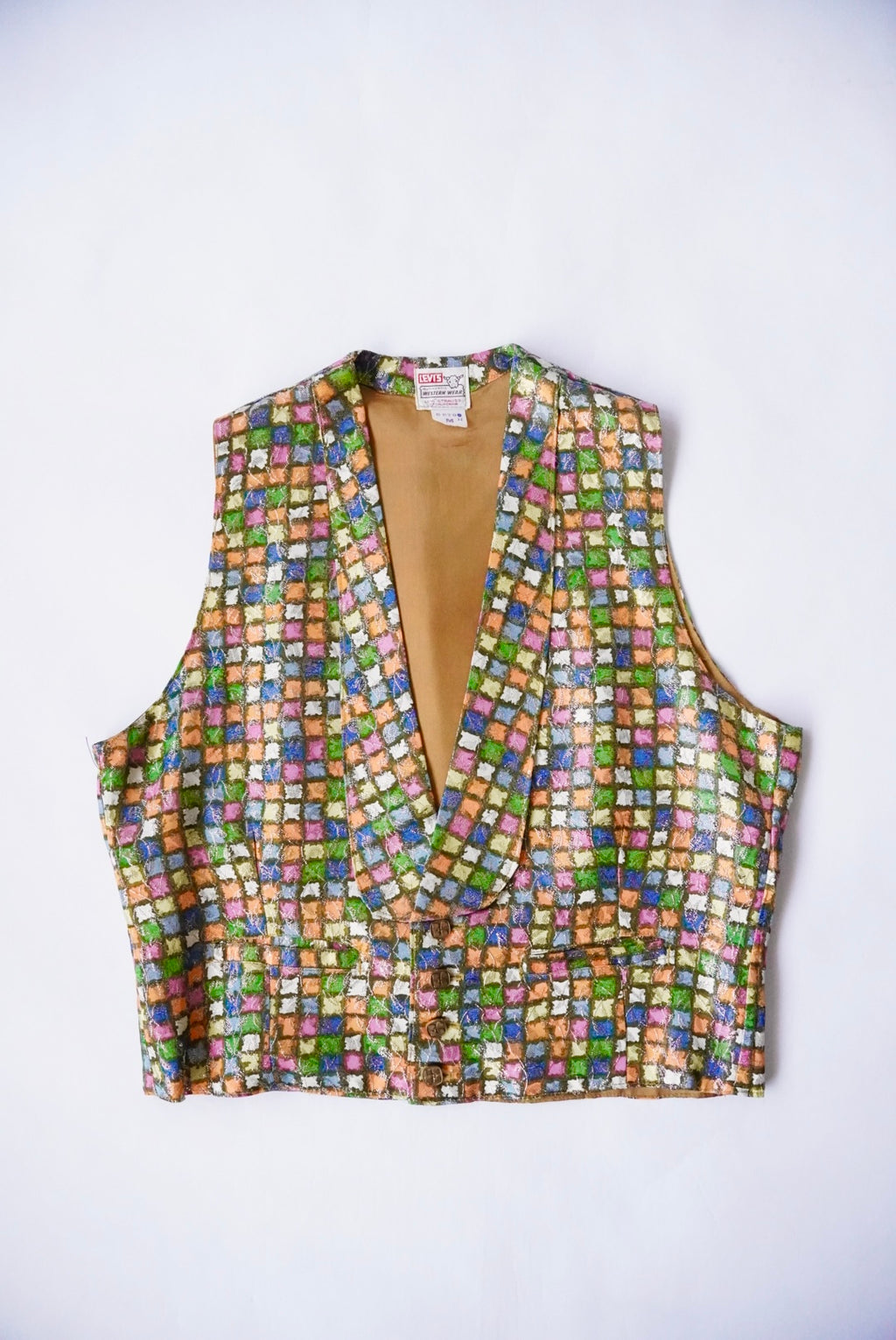 1950s Levi's short horn rame vest