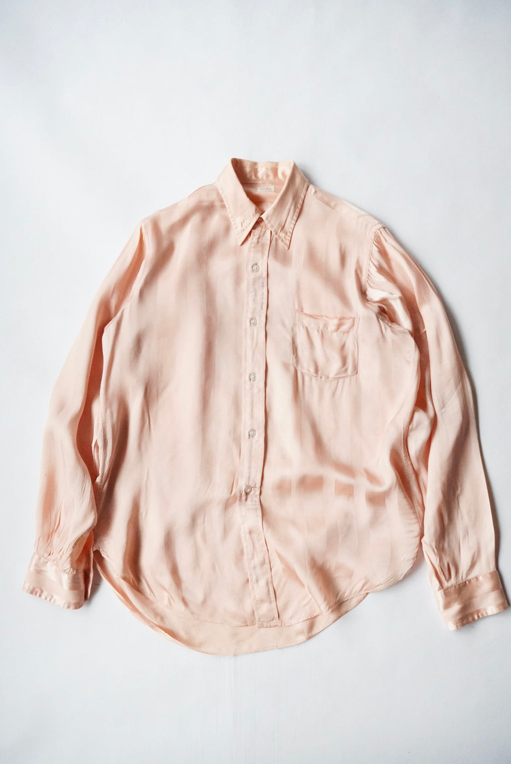 1950s silk stripe dress shirt