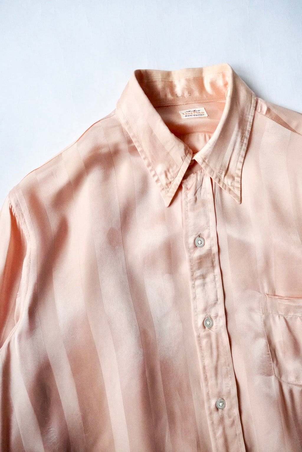 1950s silk stripe dress shirt