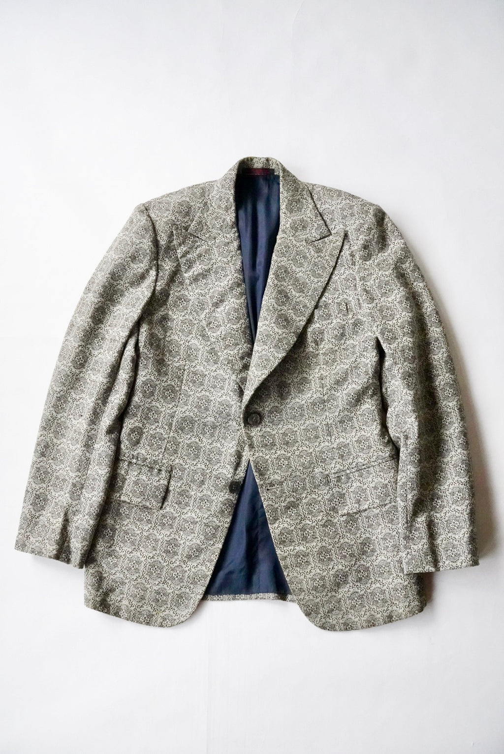 1970s poly jacuard tailored jacket