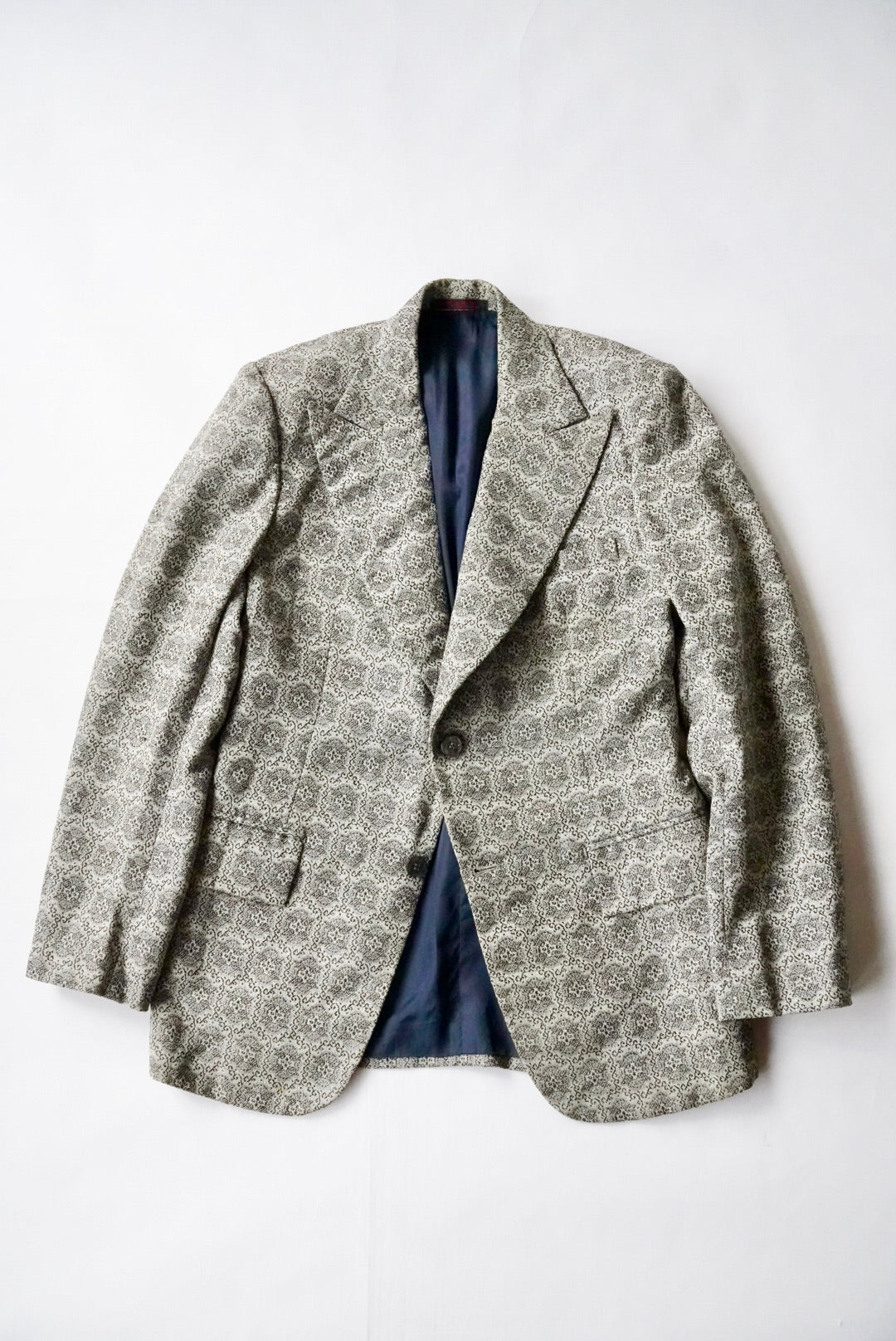 1970s poly jacuard tailored jacket