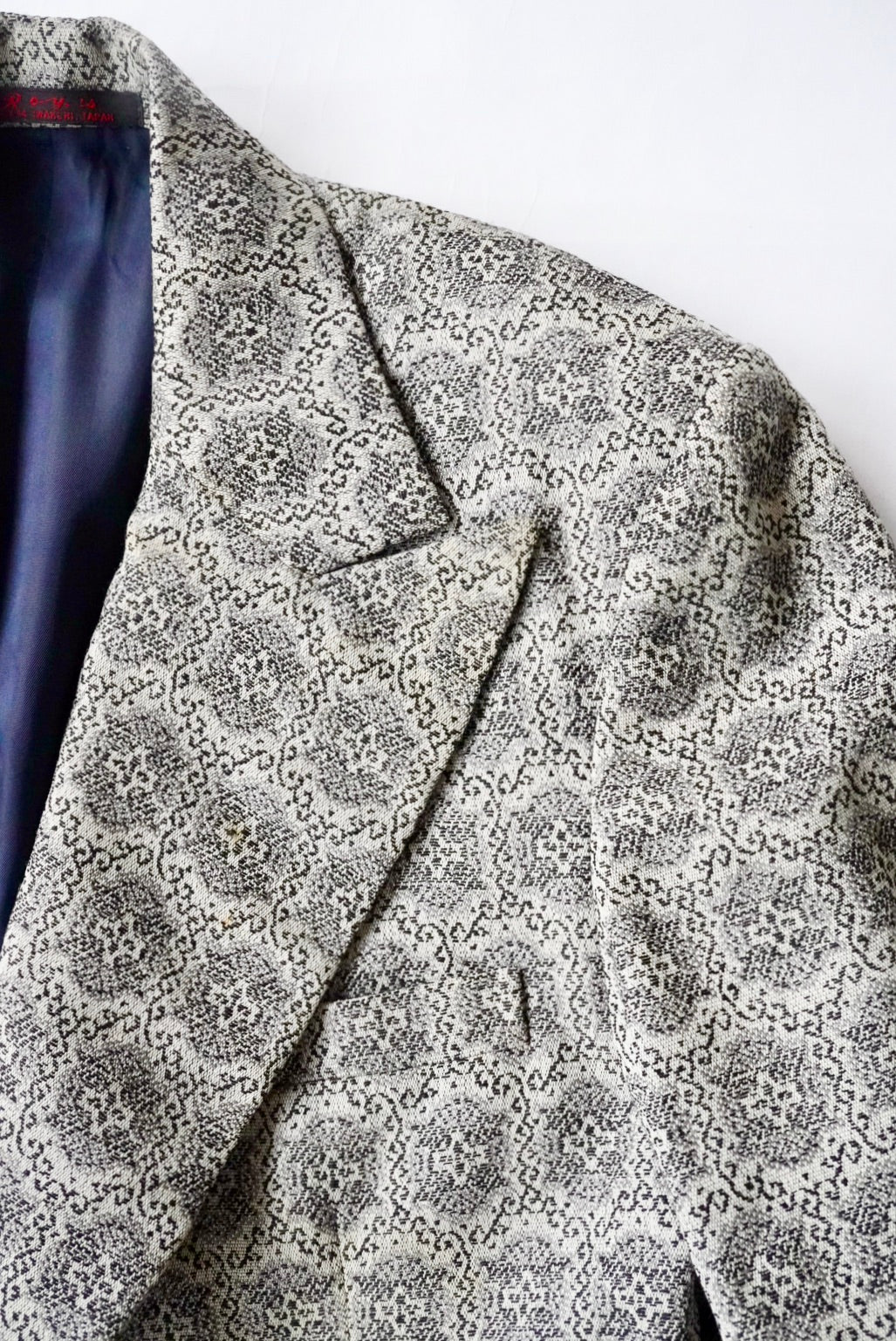1970s poly jacuard tailored jacket