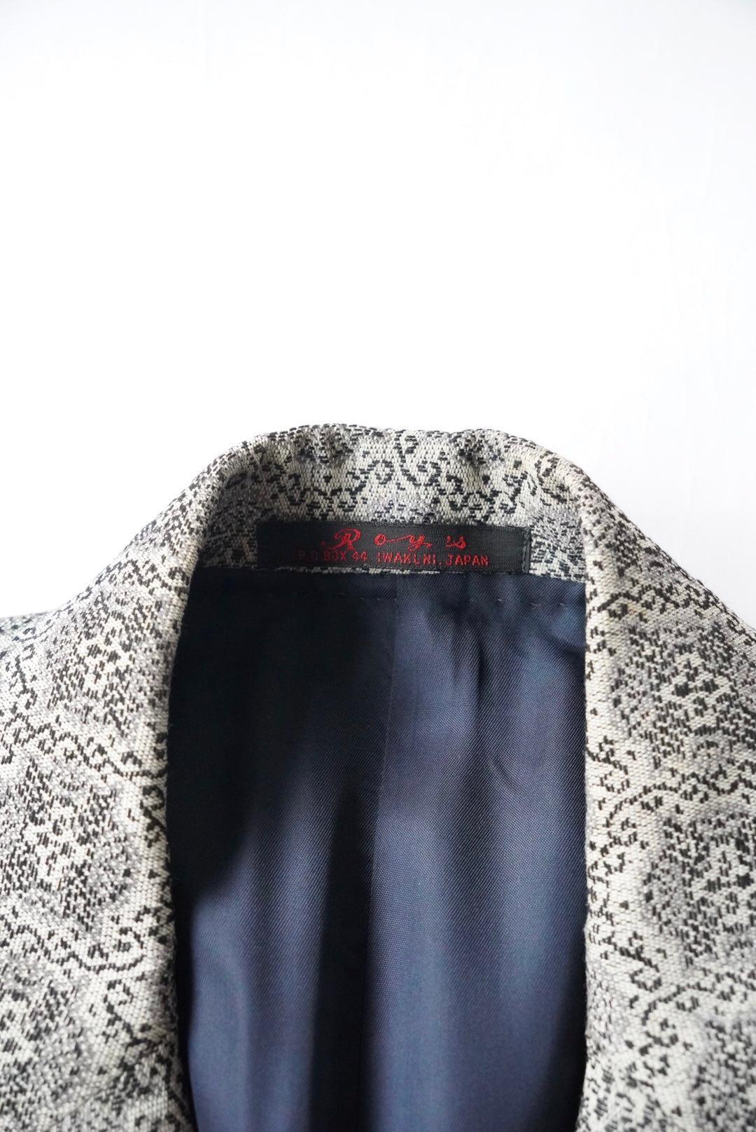 1970s poly jacuard tailored jacket