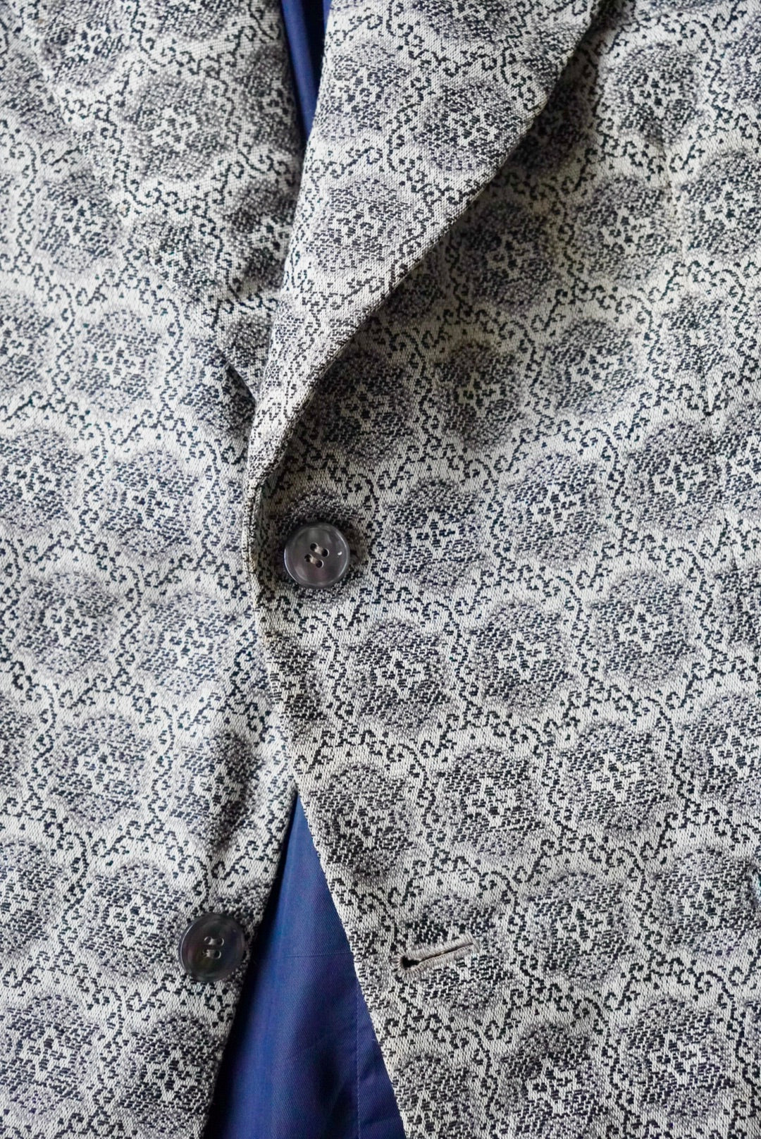 1970s poly jacuard tailored jacket
