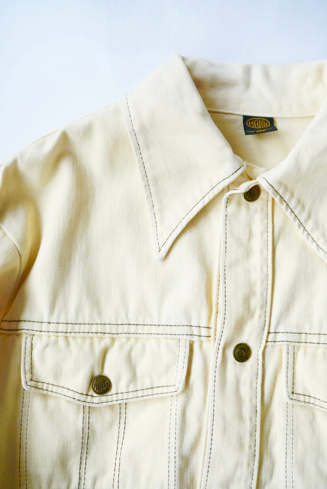 1970s stitch design trucker jacket