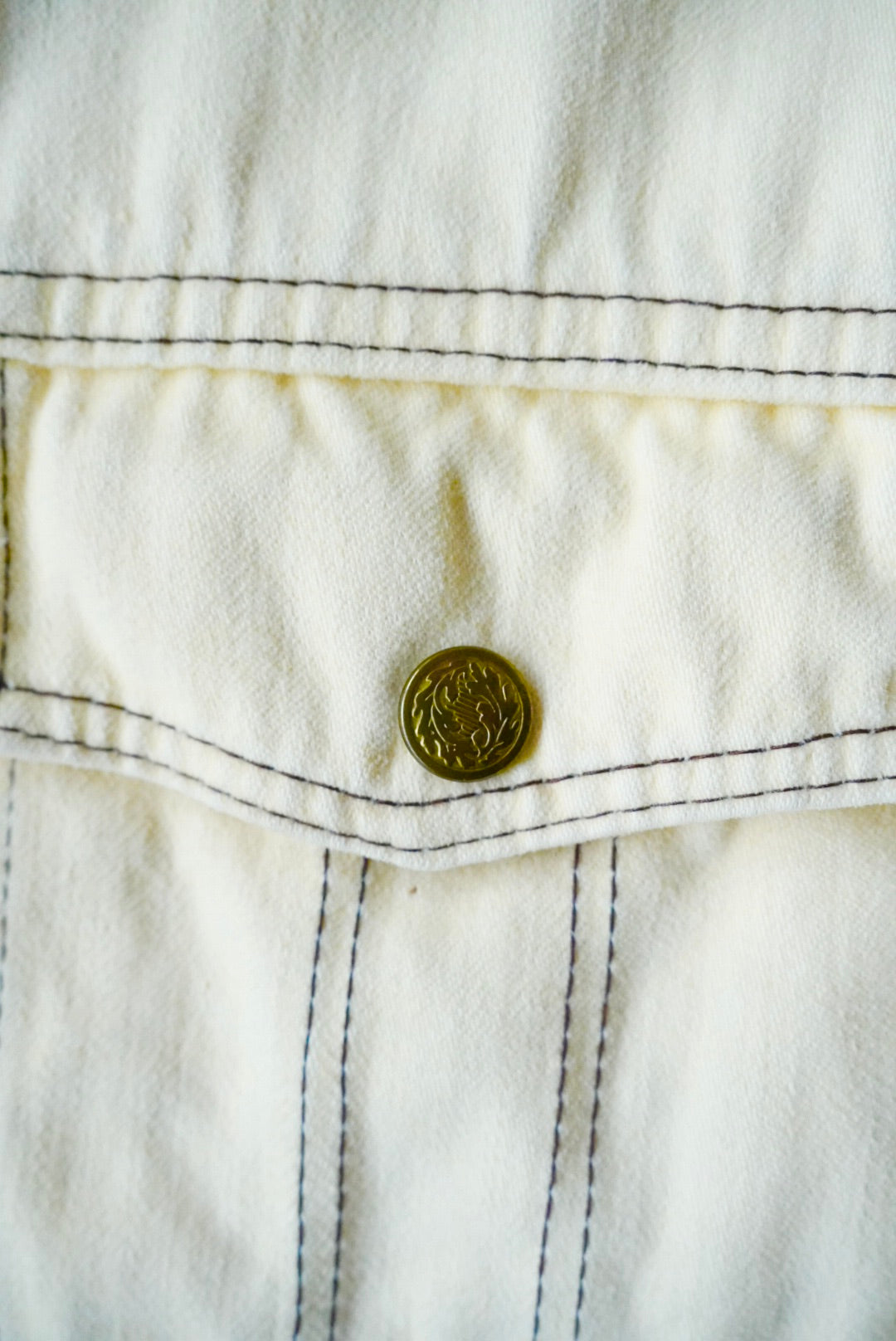 1970s stitch design trucker jacket