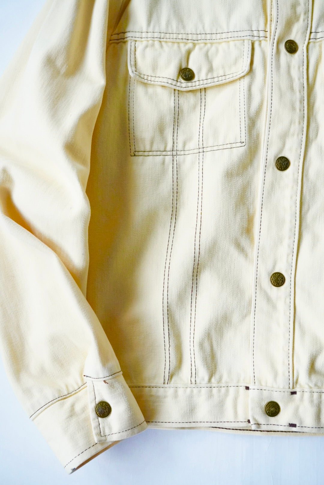 1970s stitch design trucker jacket