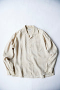1960s CAMPUS open collar check rayon shirt