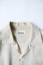 1960s CAMPUS open collar check rayon shirt