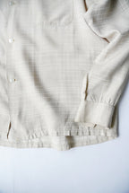 1960s CAMPUS open collar check rayon shirt