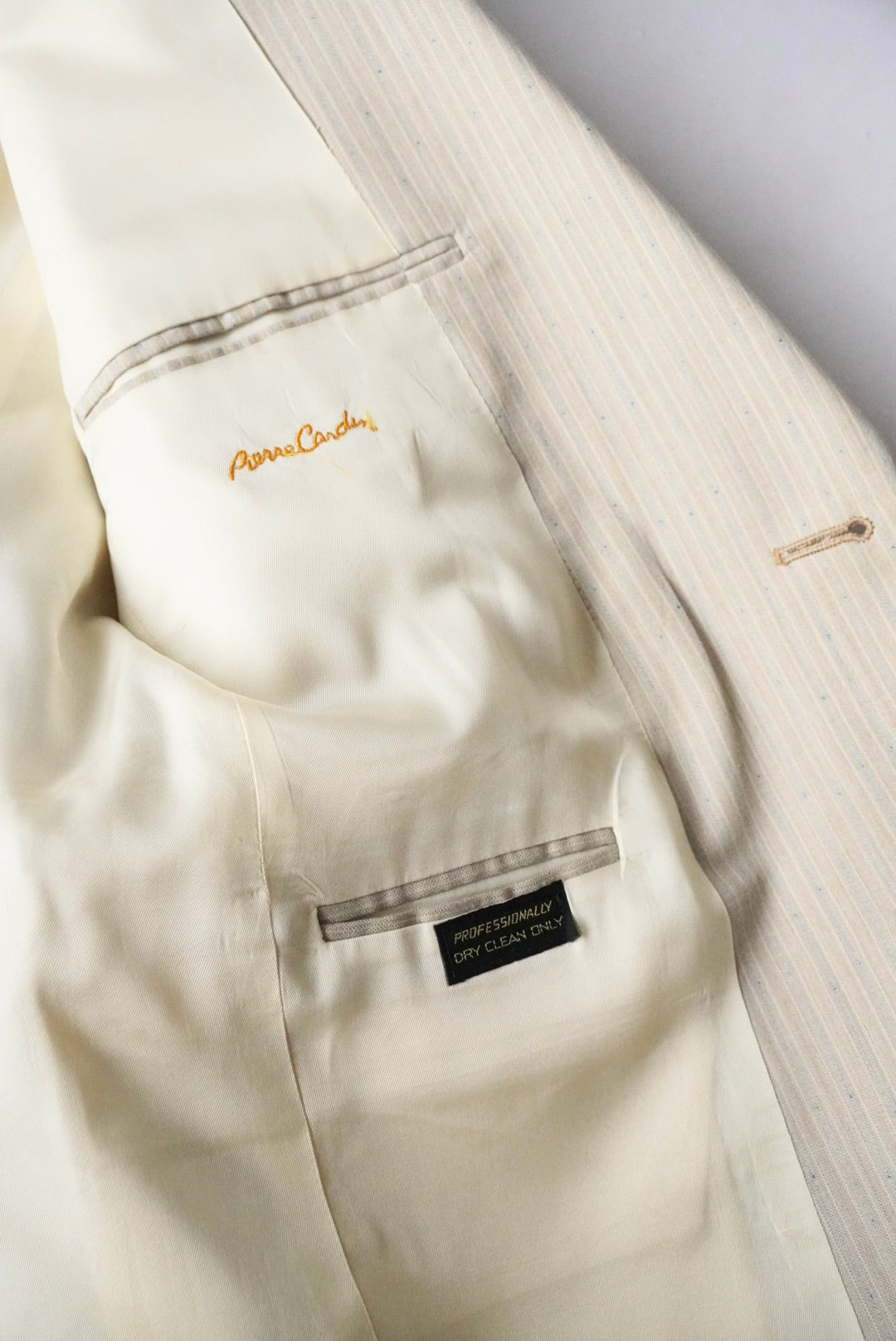 1970s pierre cardin nep stripe tailored jacket