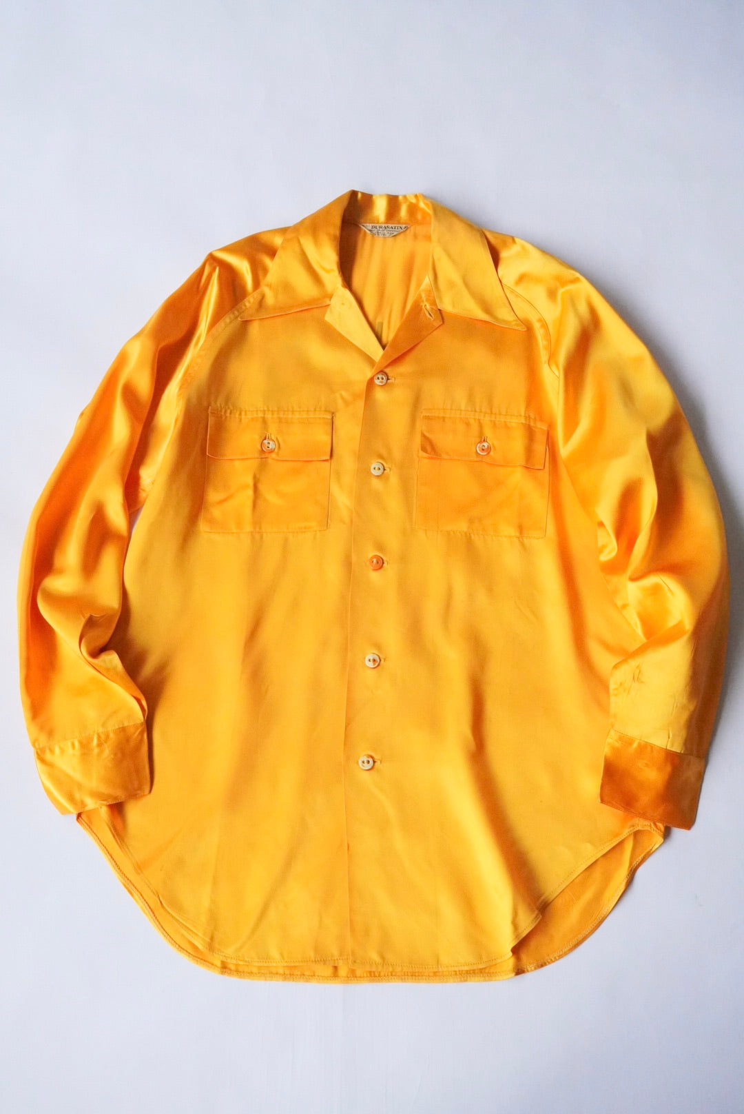 1950s back print satin shirt