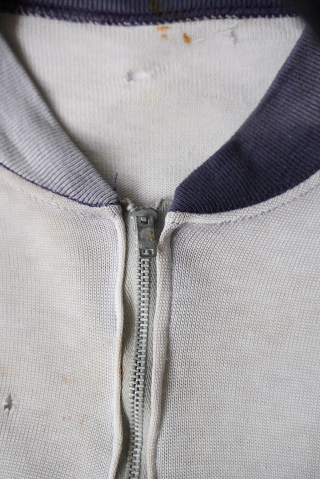 1960s half zip athletic tee