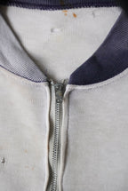 1960s half zip athletic tee