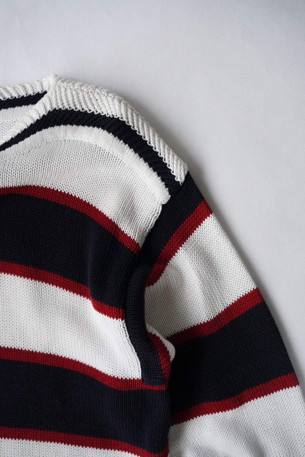 1990s DKNY JEANS boat neck cotton border knit