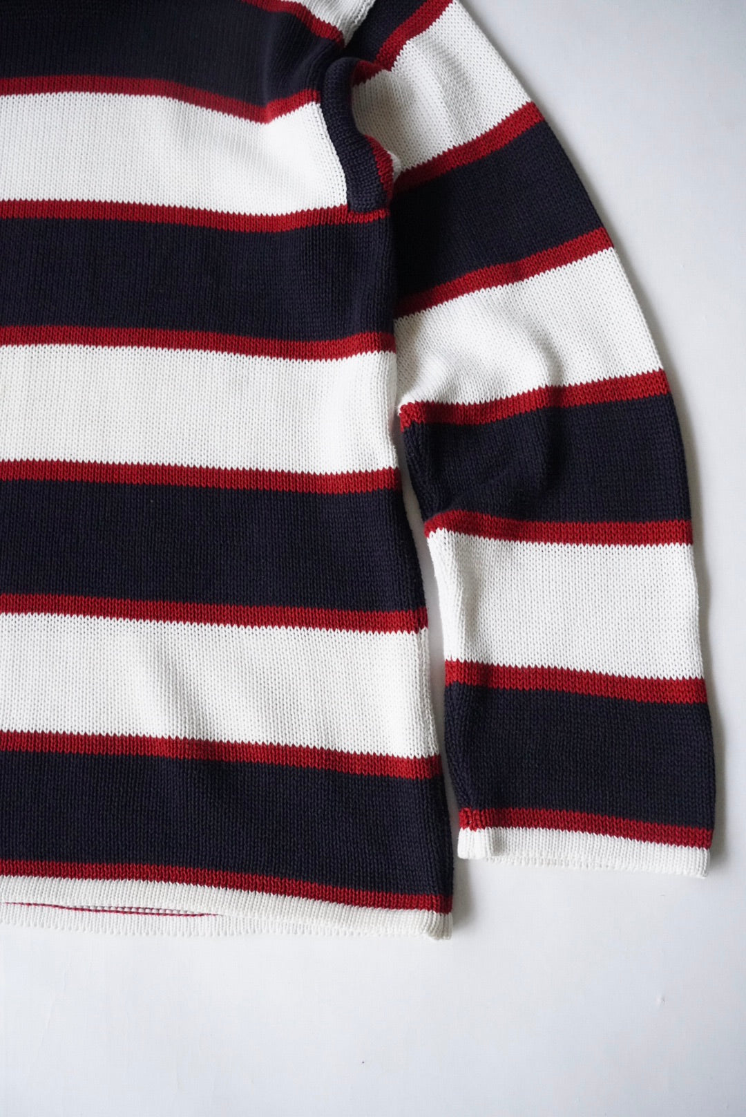 1990s DKNY JEANS boat neck cotton border knit