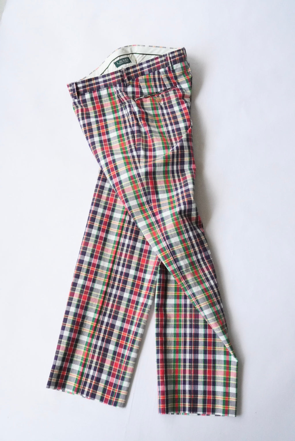 2000s LAUREN RALPH LAUREN madras check pants