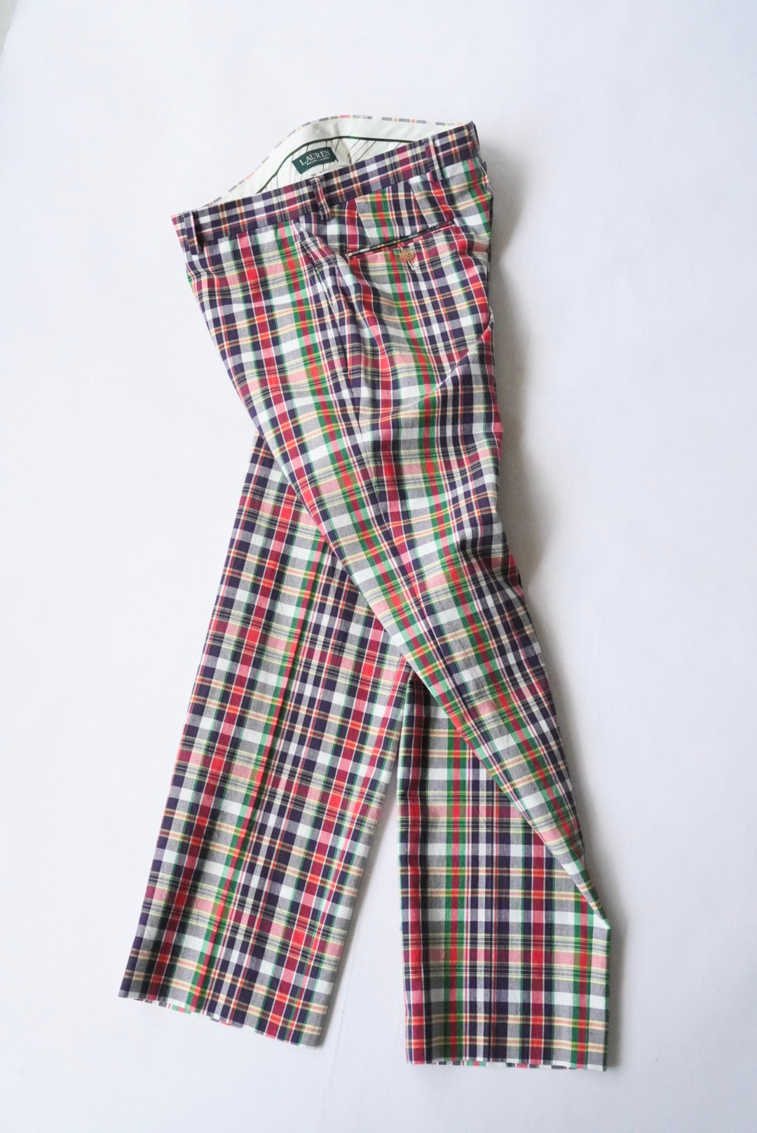 2000s LAUREN RALPH LAUREN madras check pants