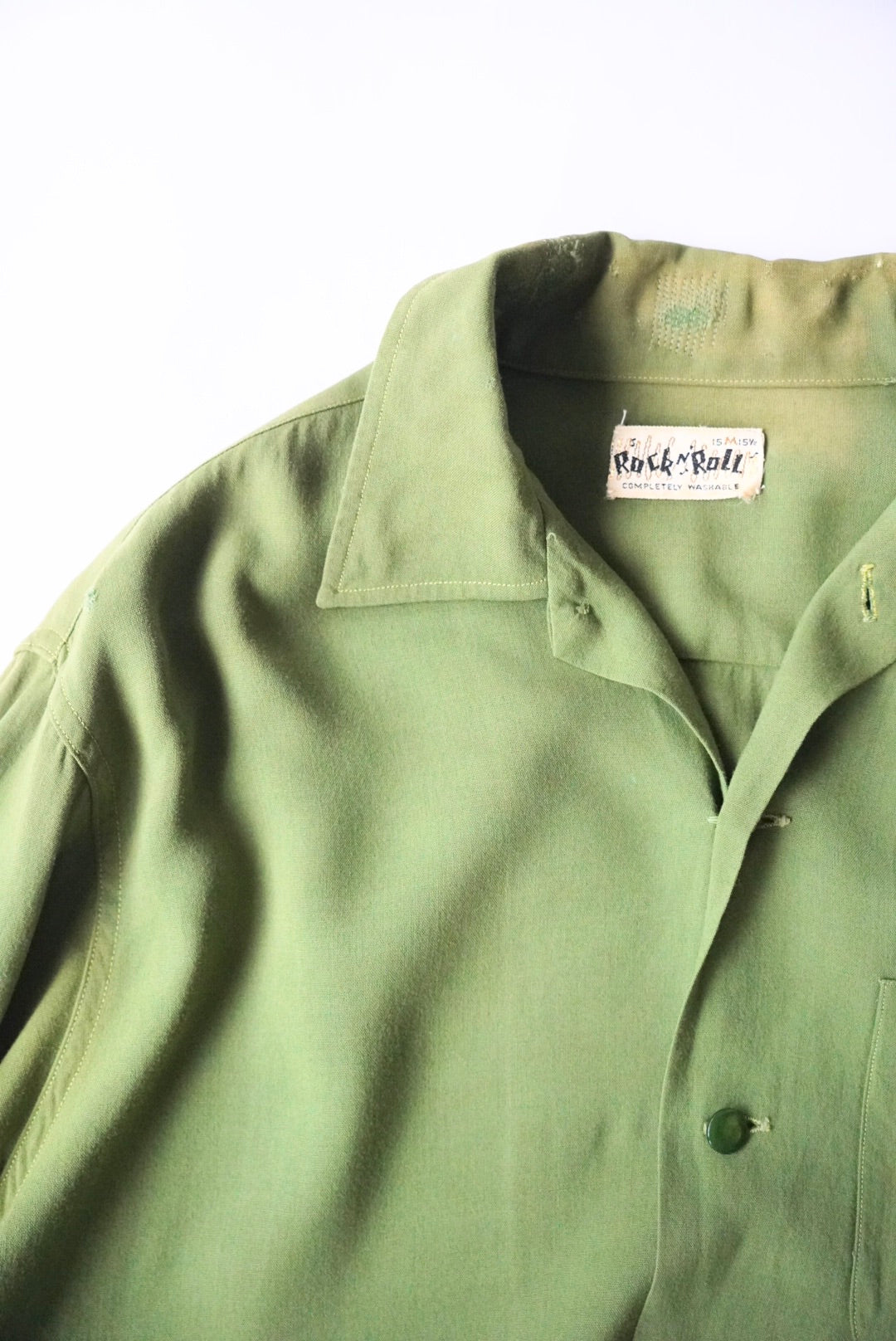 1960s open collar rayon shirt
