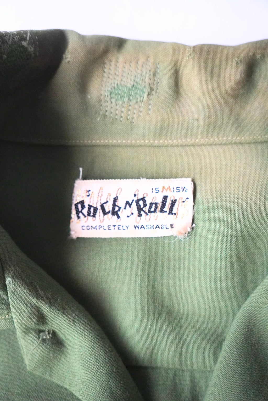 1960s open collar rayon shirt