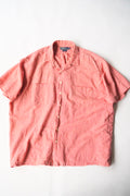 1990s Ralph Lauren s/s gingham  check open collar shirt