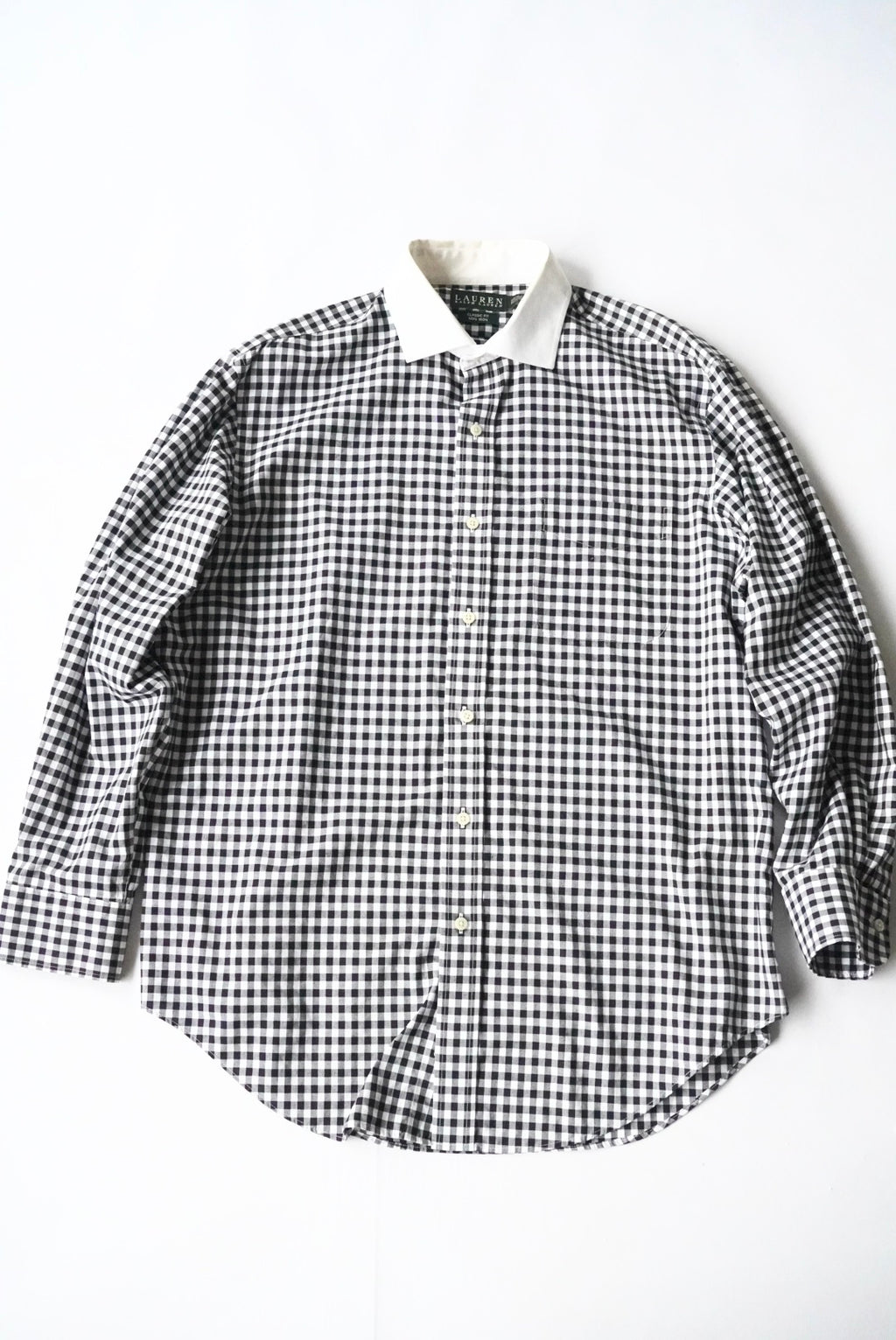 1990s LAUREN RALPH LAUREN gingham check dress  shirt