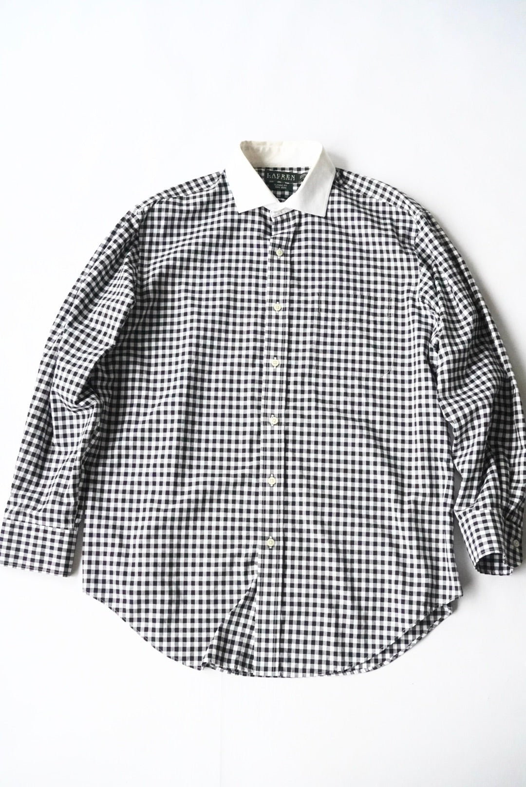 1990s LAUREN RALPH LAUREN gingham check dress  shirt