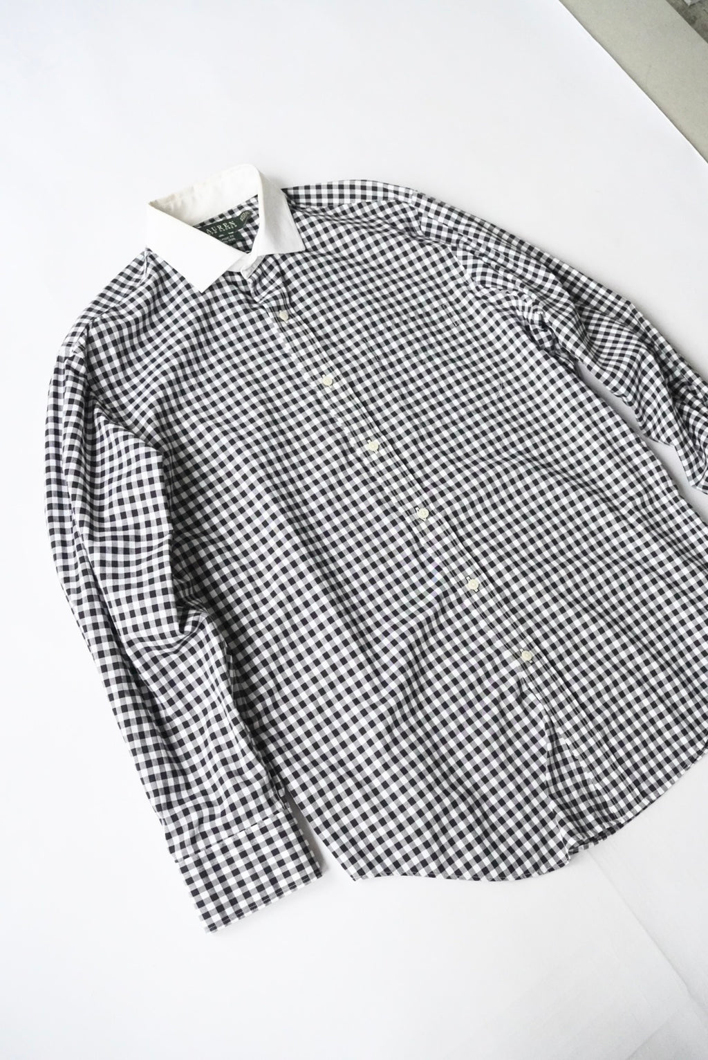 1990s LAUREN RALPH LAUREN gingham check dress  shirt