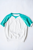 1980s two tone raglan pile sweat