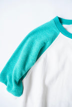 1980s two tone raglan pile sweat