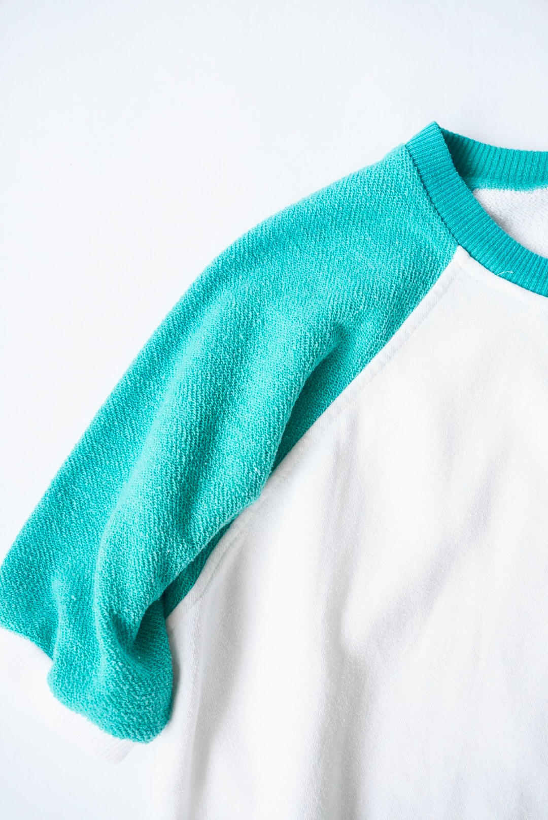 1980s two tone raglan pile sweat