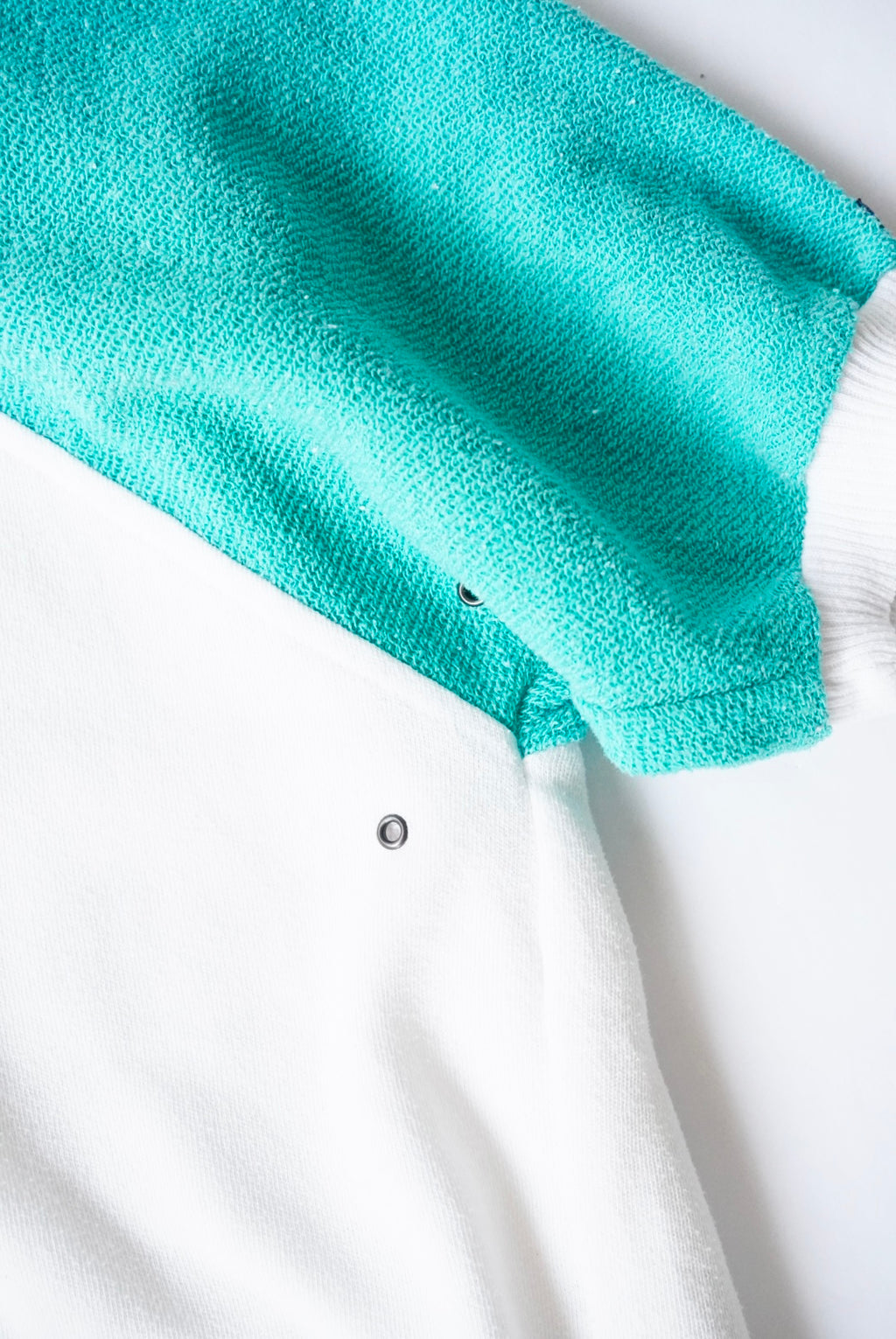 1980s two tone raglan pile sweat