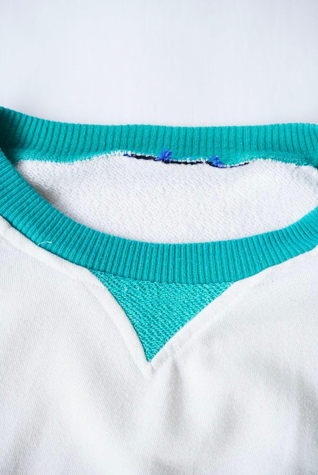 1980s two tone raglan pile sweat
