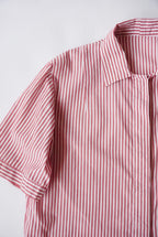 1970s s/s stripe jacket type  shirt
