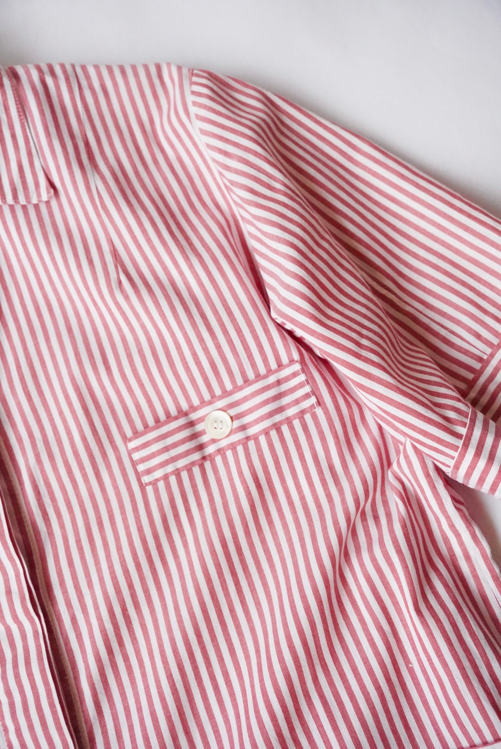 1970s s/s stripe jacket type  shirt