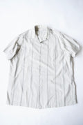 1960s imported embroidery s/s stripe shirt