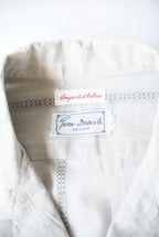 1960s imported embroidery s/s stripe shirt