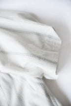 1960s imported embroidery s/s stripe shirt