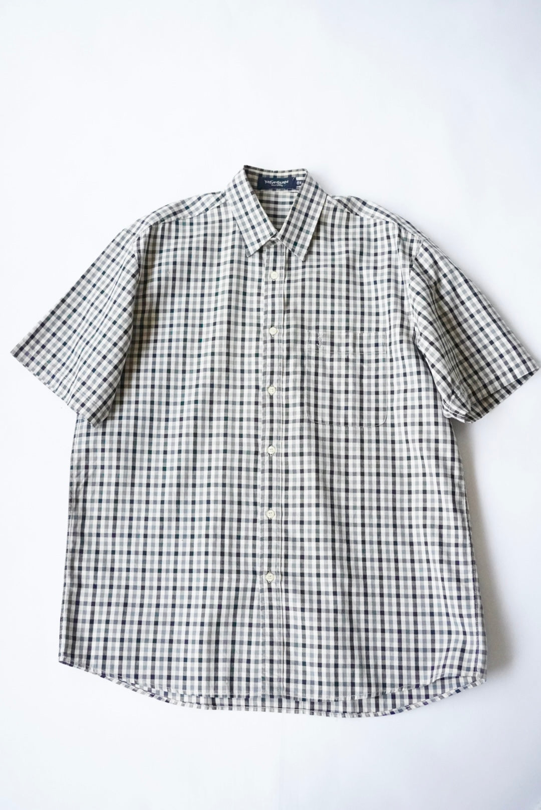 1990s YSL s/s gingham check  shirt