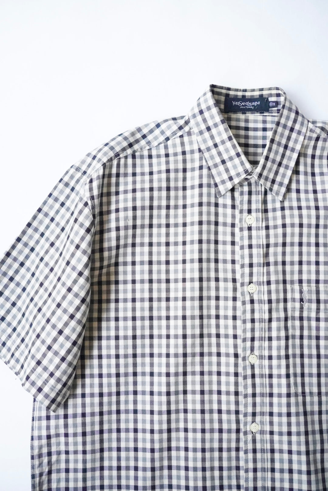 1990s YSL s/s gingham check  shirt