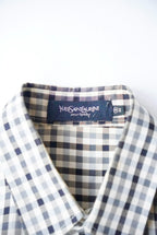 1990s YSL s/s gingham check  shirt