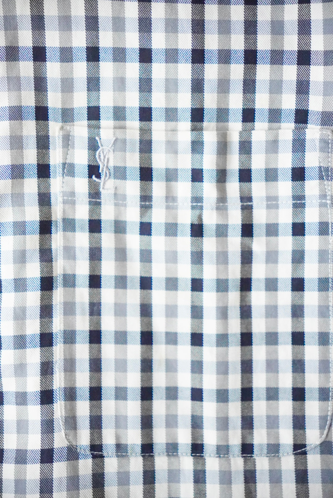 1990s YSL s/s gingham check  shirt