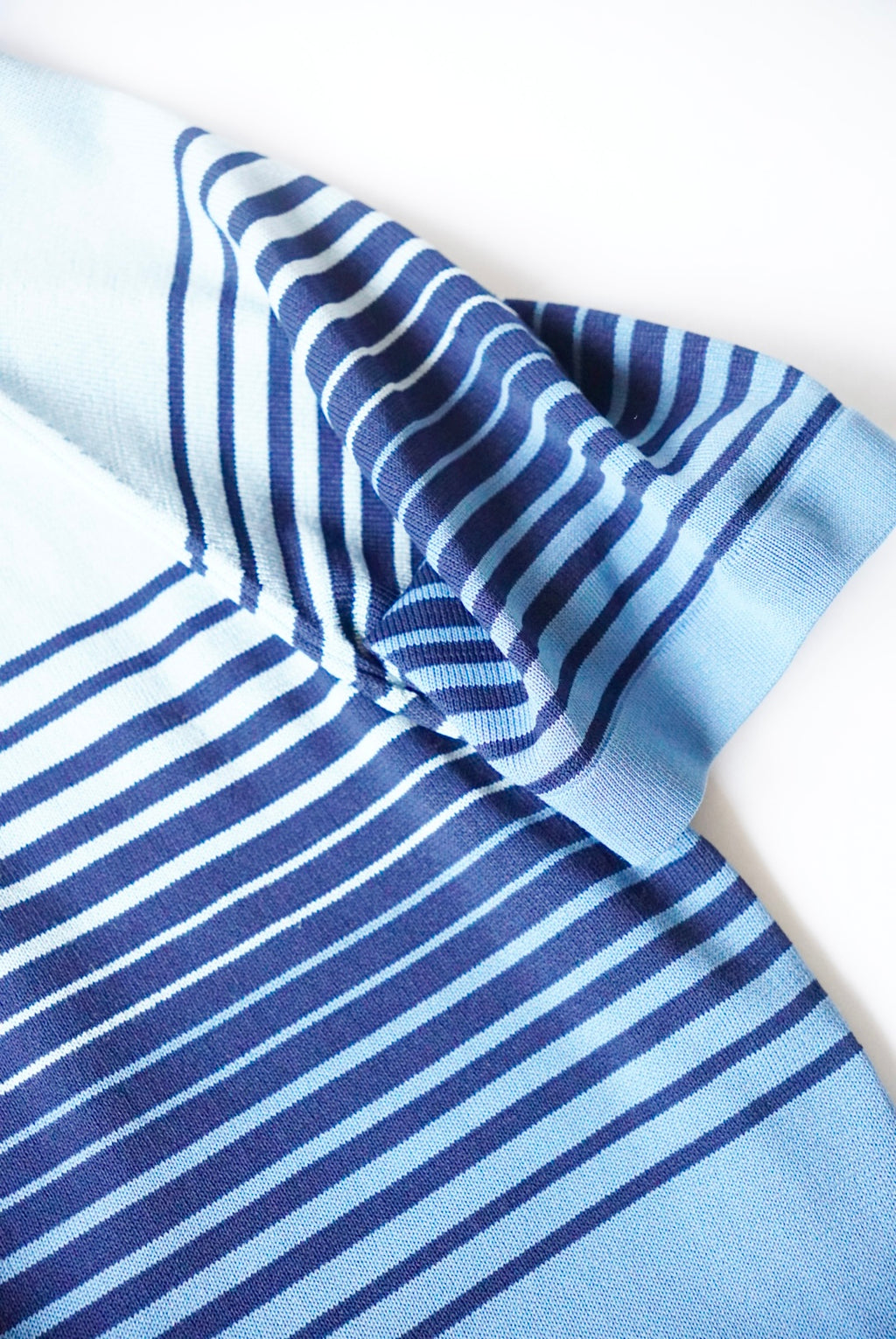 1970s s/s border knit polo
