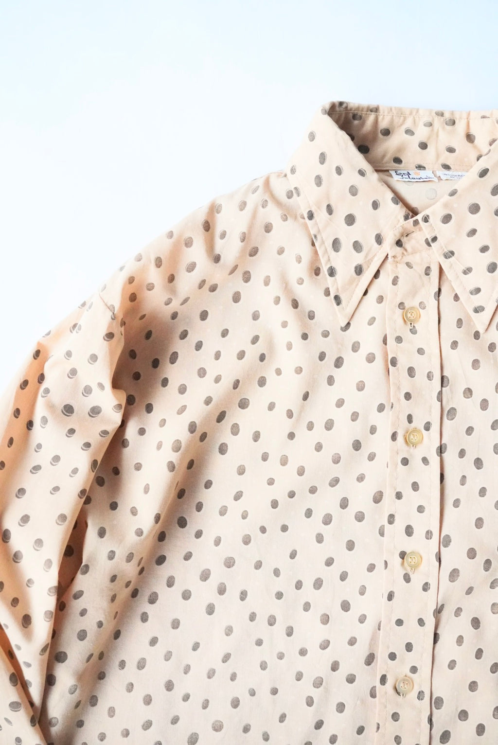 1970s cotton poly dot shirt
