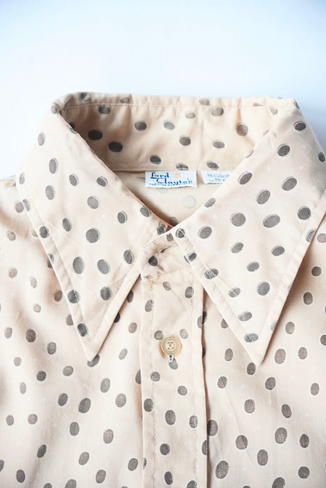 1970s cotton poly dot shirt