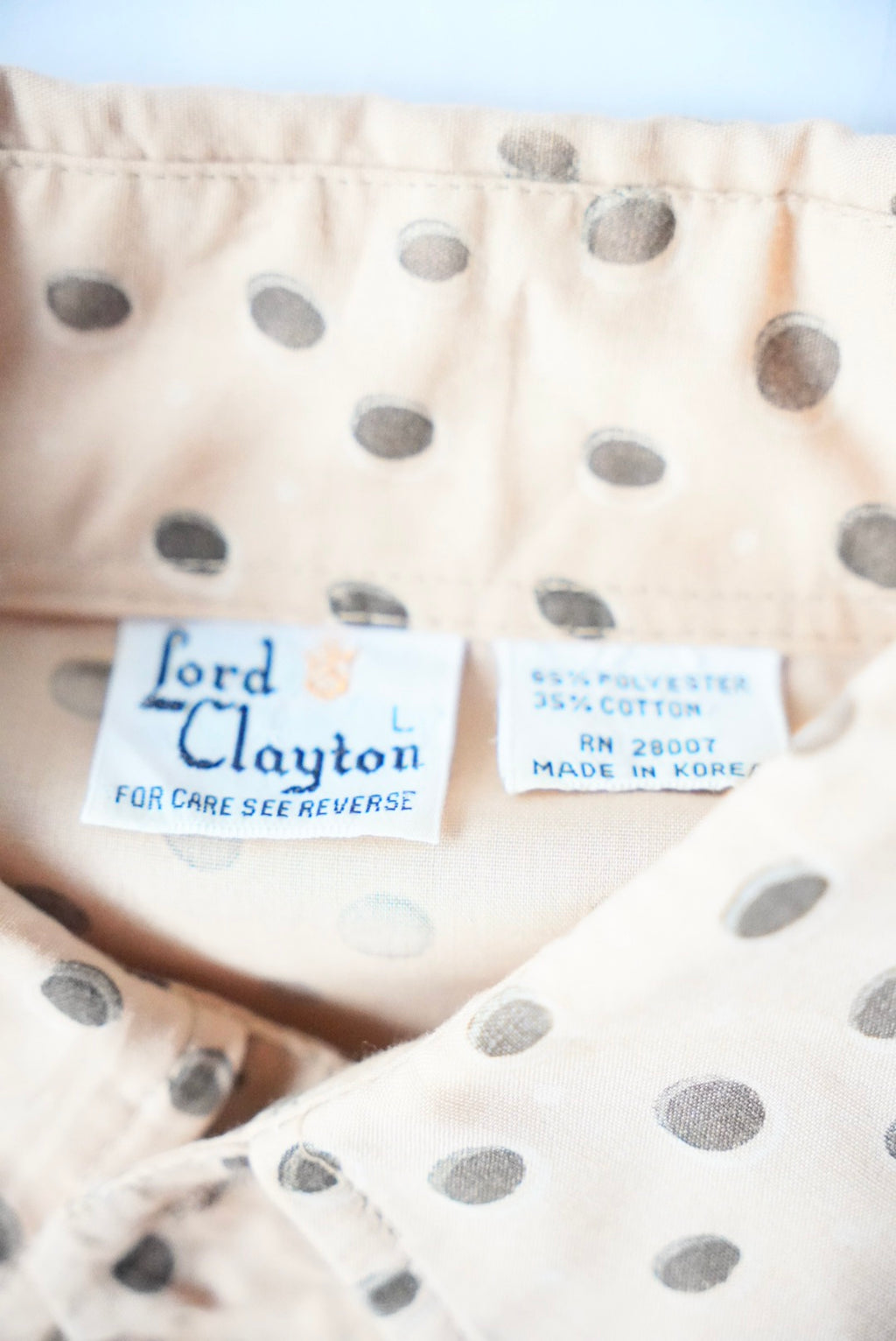 1970s cotton poly dot shirt