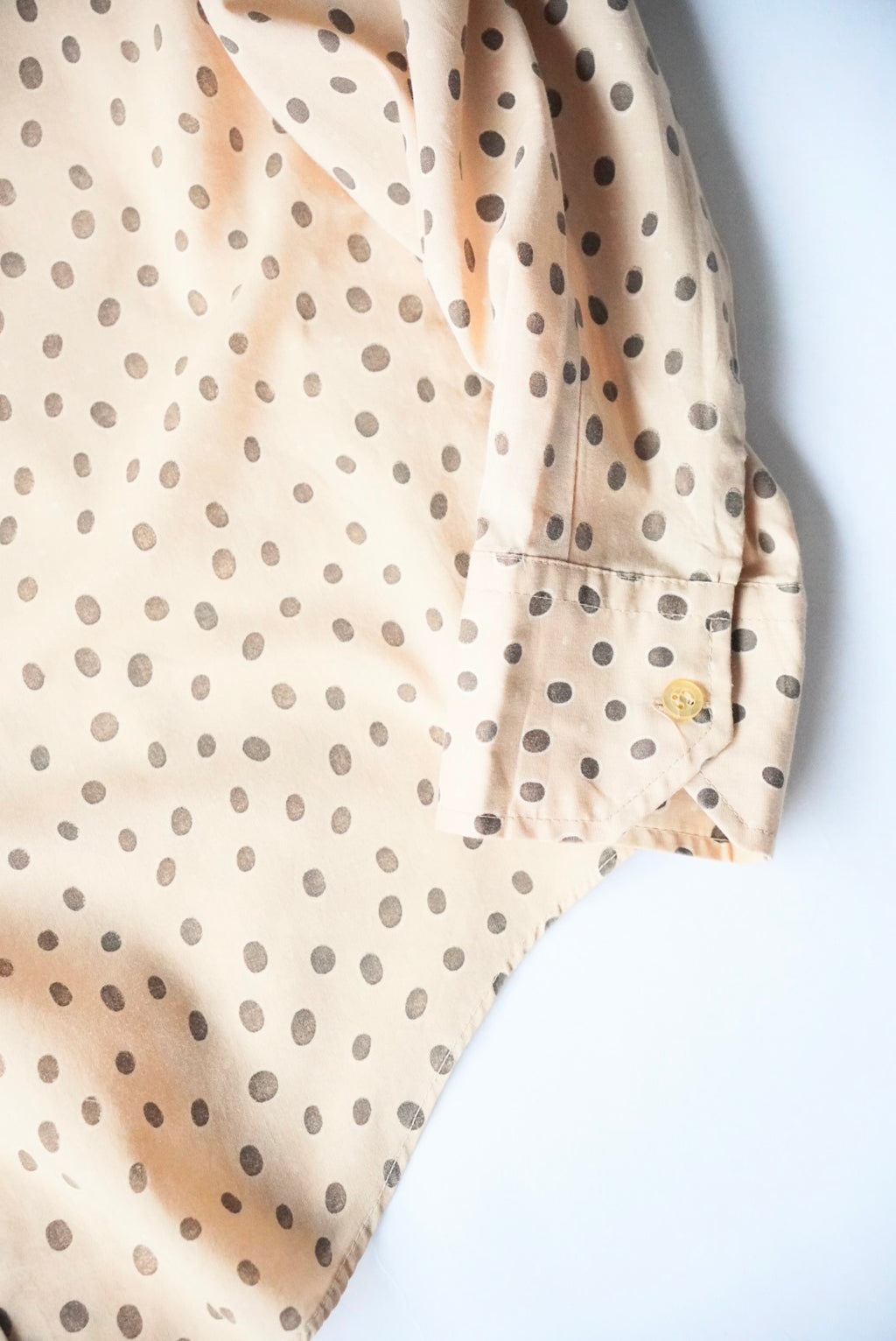1970s cotton poly dot shirt